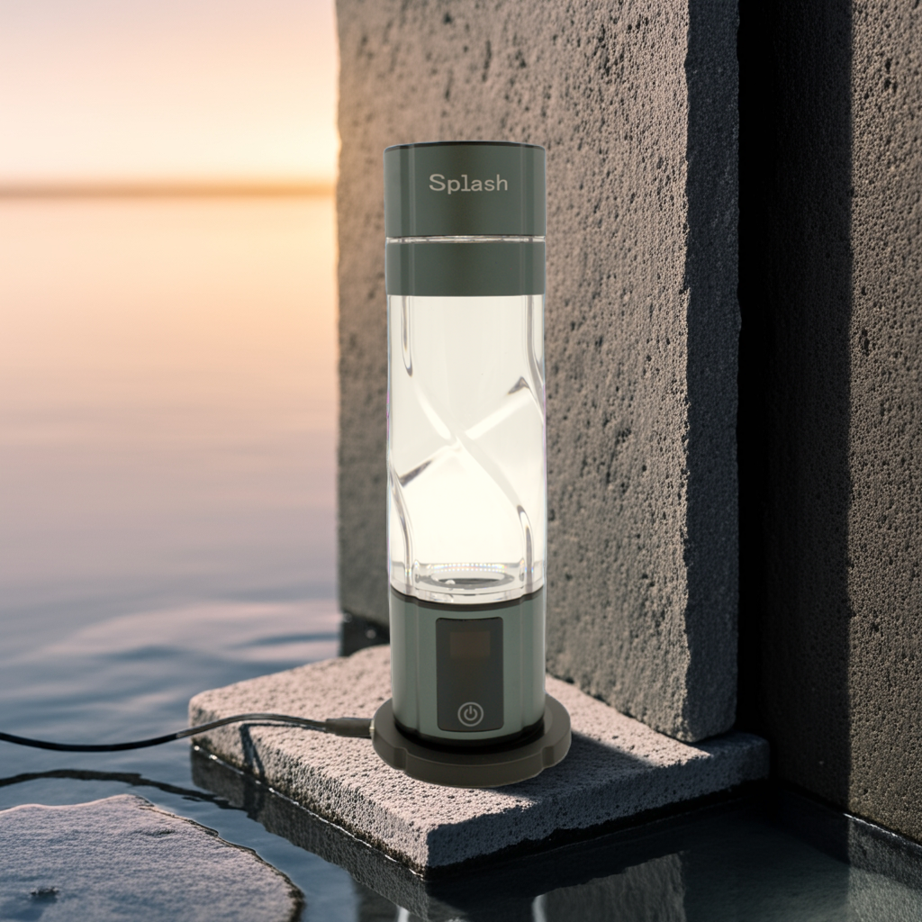 Splash Hydrogen Water Bottle - Premium Portable Hydrogen Generator | Advanced SPE/PEM Technology | BPA-Free
