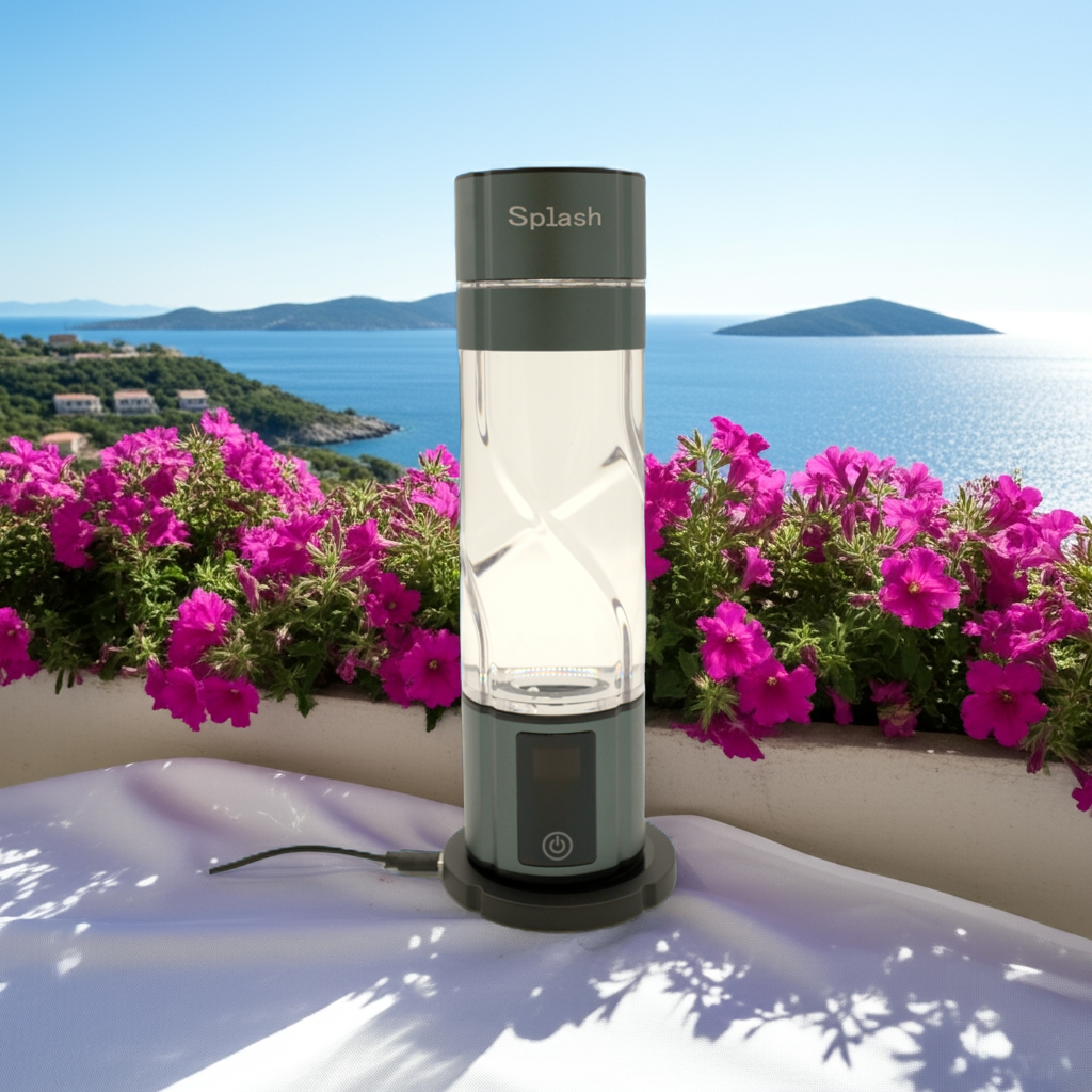 Splash Hydrogen Water Bottle - Premium Portable Hydrogen Generator | Advanced SPE/PEM Technology | BPA-Free