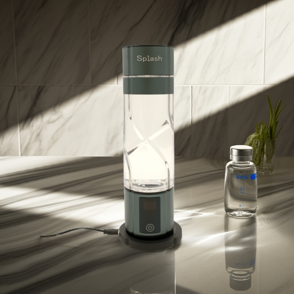 Splash Hydrogen Water Bottle - Premium Portable Hydrogen Generator | Advanced SPE/PEM Technology | BPA-Free