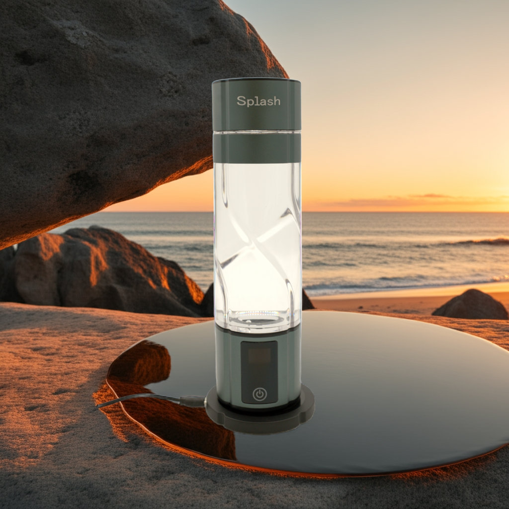 Splash Hydrogen Water Bottle - Premium Portable Hydrogen Generator | Advanced SPE/PEM Technology | BPA-Free